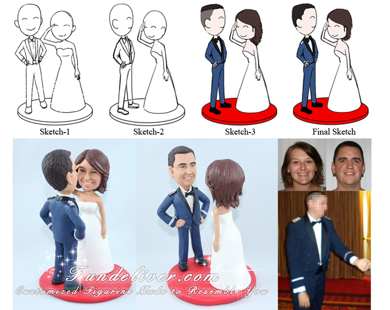 air force wedding cake topper